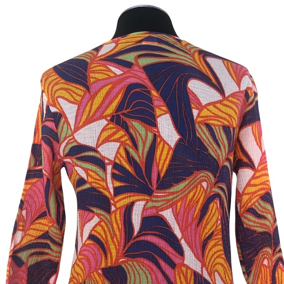 SOLD - J.Crew - Vintage Stella Print Multicolor Textured Cotton Tunic - Picture 7 of 9